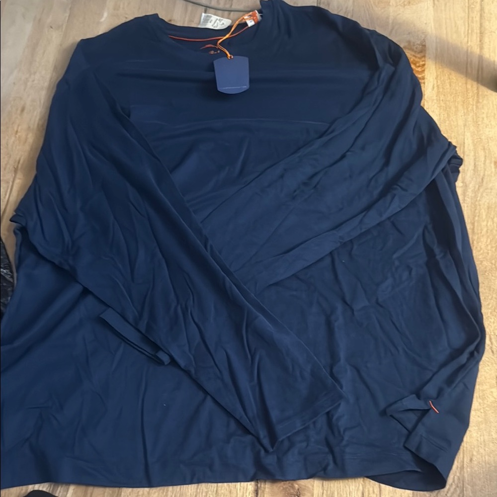 Tommy Bahama Navy Blue Jersey Shirt with Soft Knit Fabric